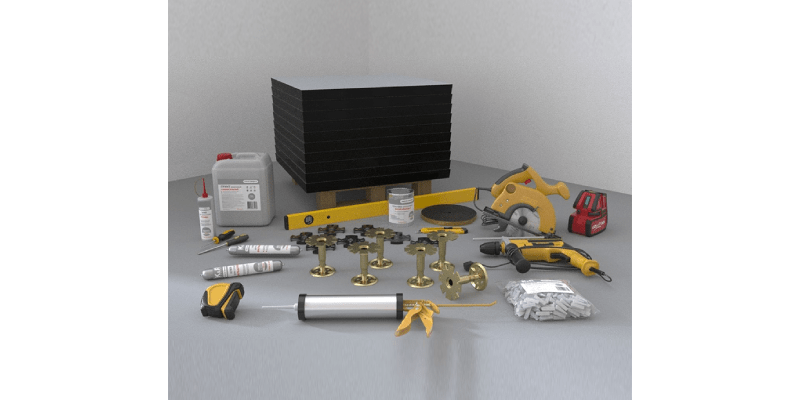 рендер деталей фальшпола