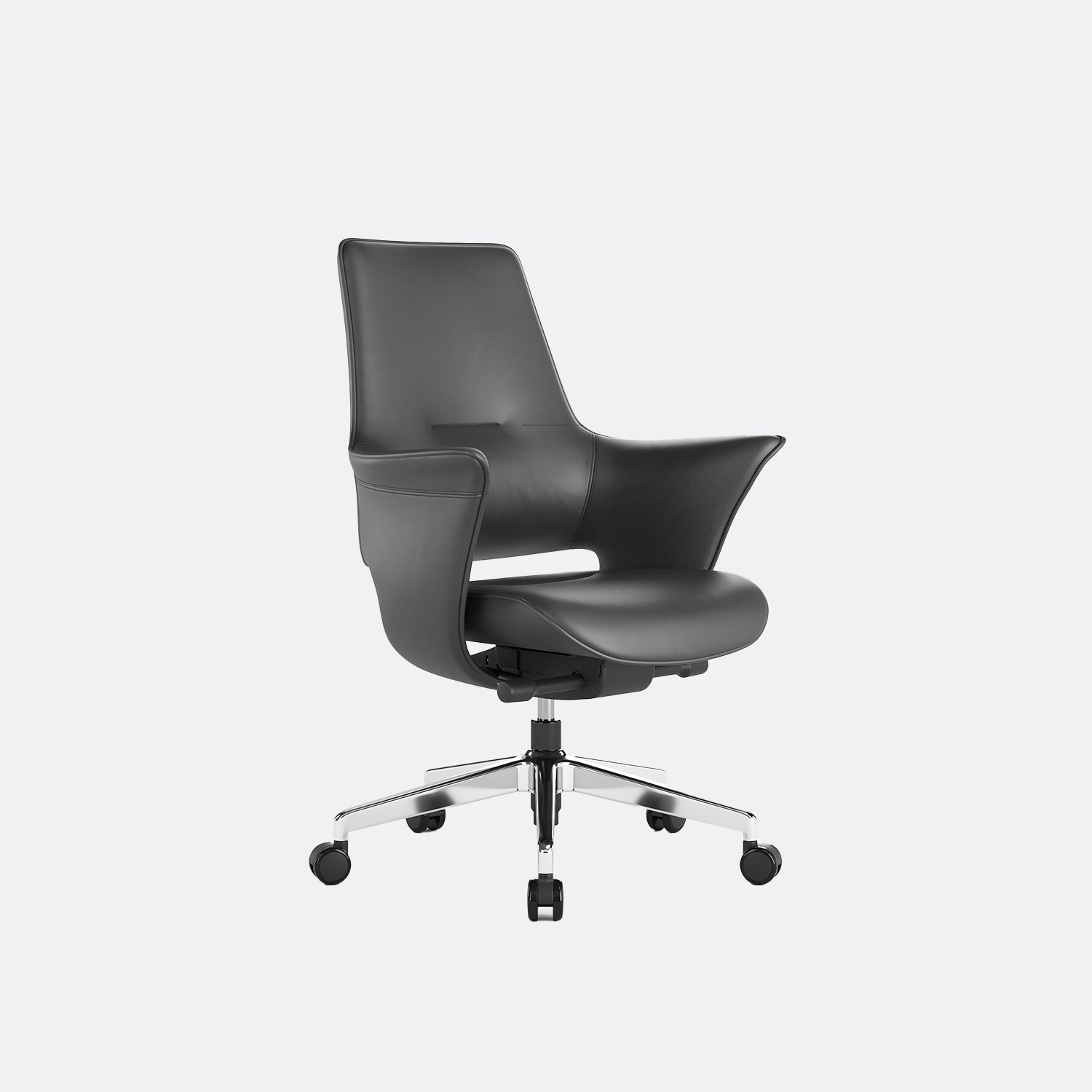 Кожаное кресло для переговоров в Ташкенте. Кожаное офисное кресло от Sitzone CH-593B.